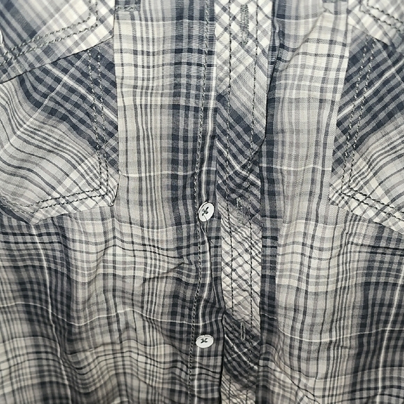 INC International Concepts Black and White Casual Button Down Shirt Size Medium - Picture 4 of 5